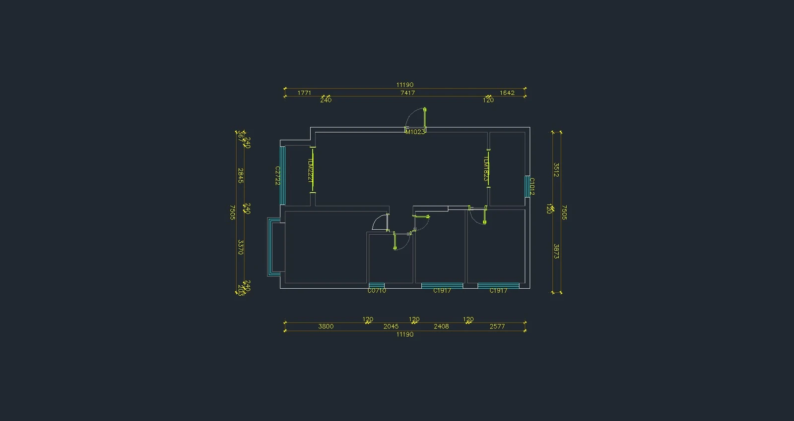 CAD floorplan